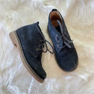 Bo-Bell Navy Blue Unisex Kids Childrens Suede Lace-Up Boots Booties Shoe 27 / 10
